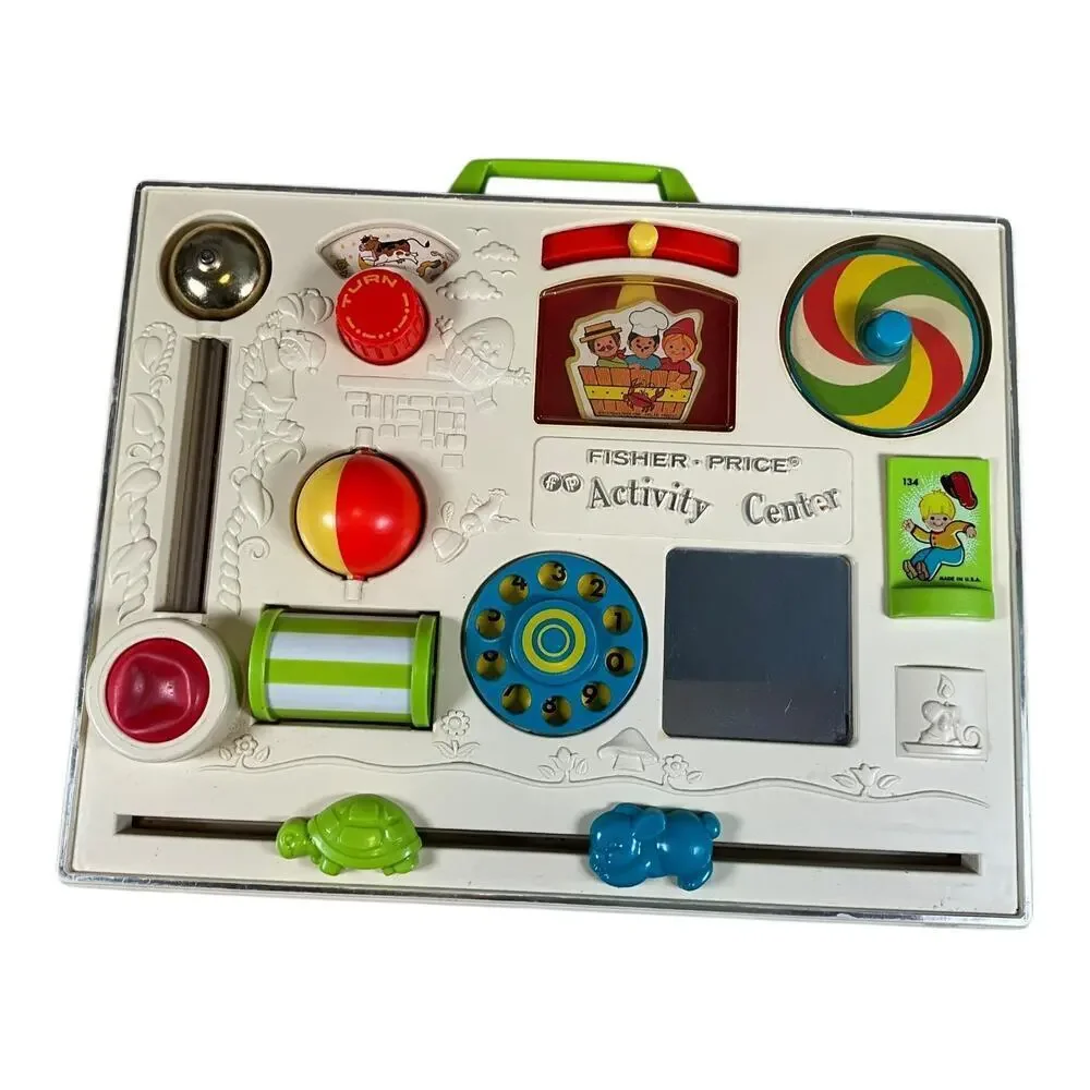 1970 Fisher-Price Activity Center Vintage Baby Toy Spinner Classic Nursery Decor